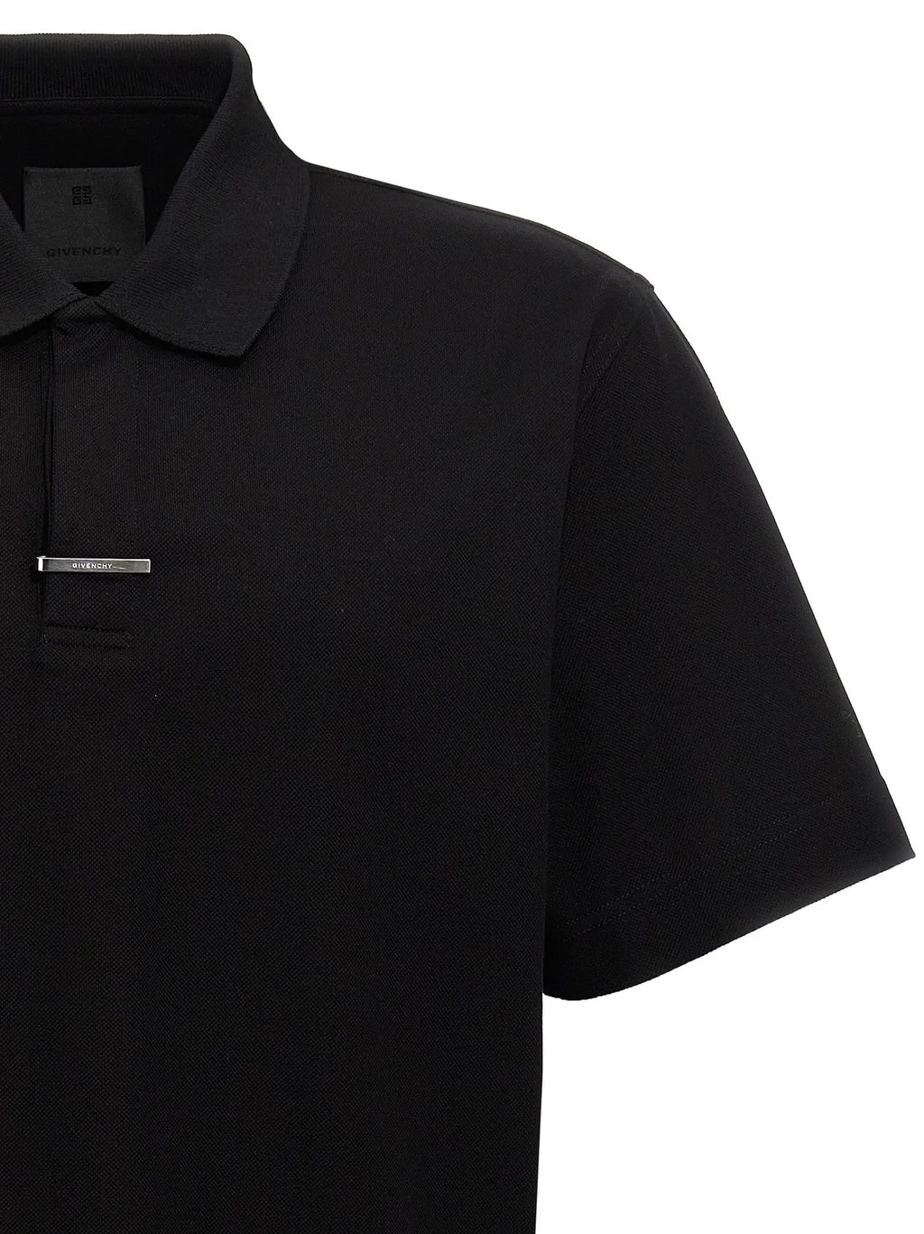 Givenchy Black Cotton Polo Shirt
