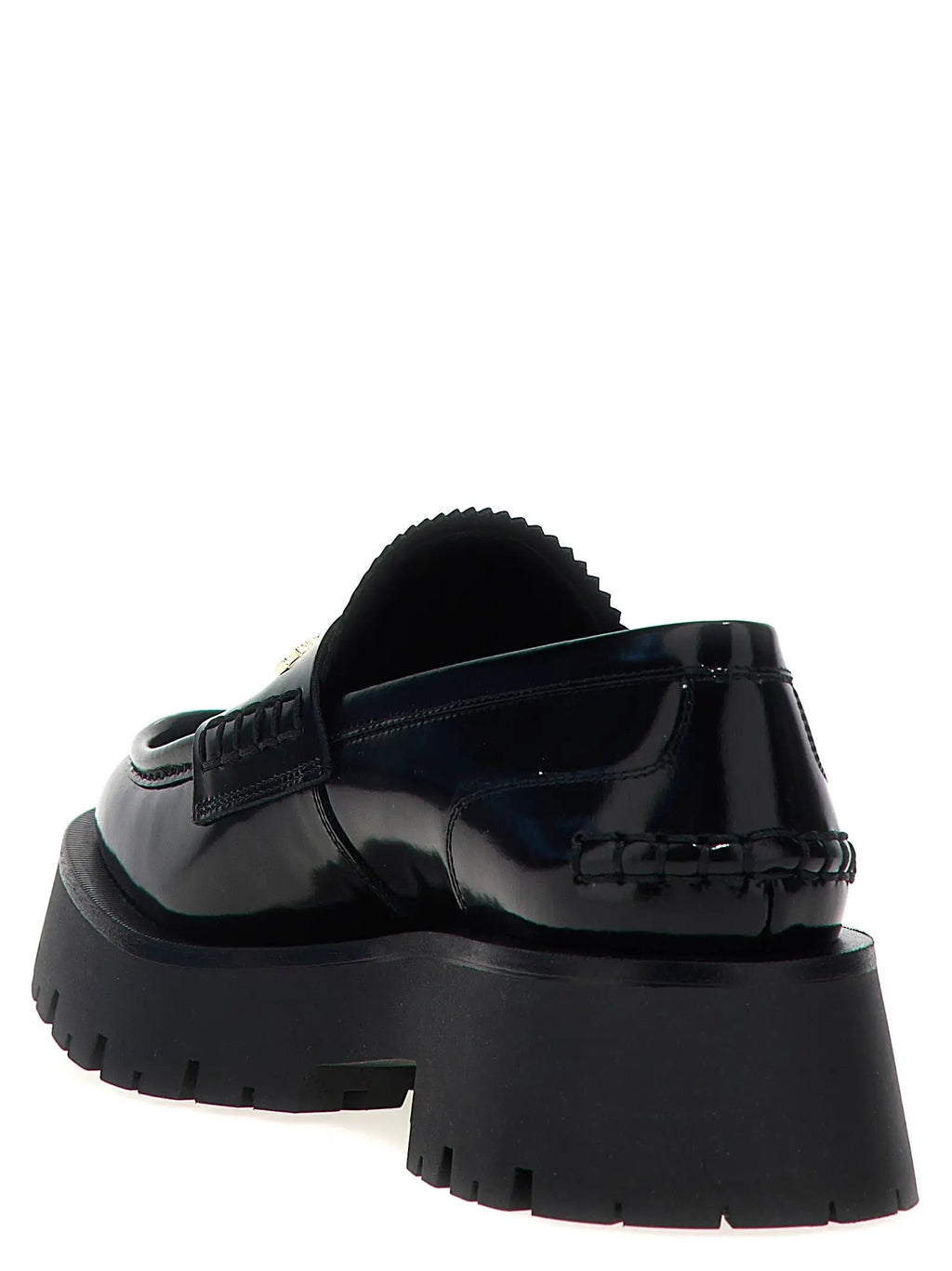 Alexander Wang Black Cowhide Slip-On Loafers
