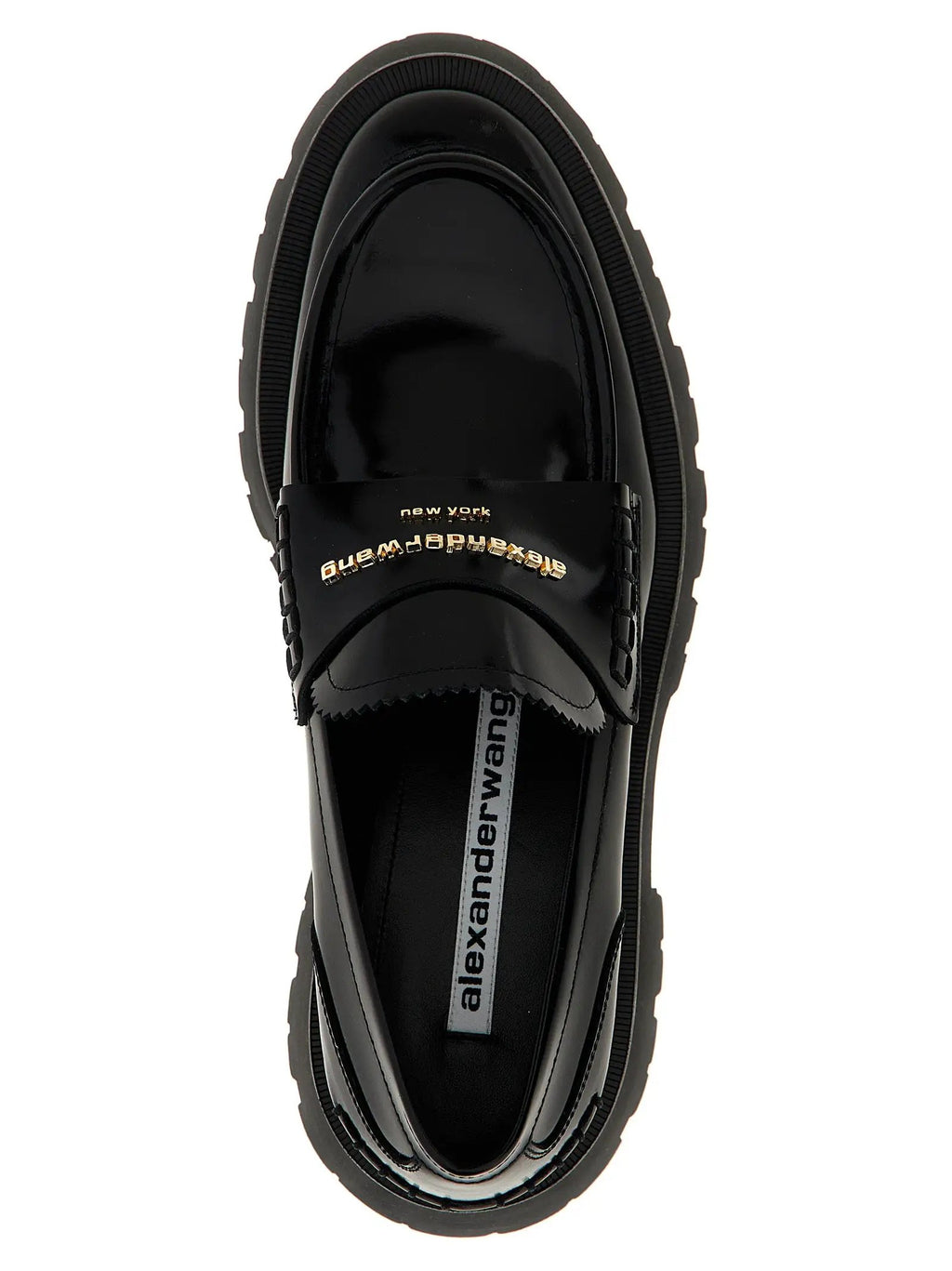 Alexander Wang Black Cowhide Slip-On Loafers