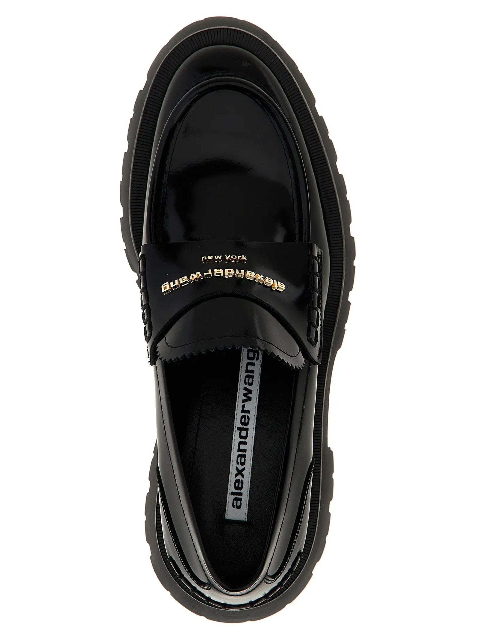 Alexander Wang Black Cowhide Slip-On Loafers