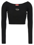 Diesel Black Viscose Cardigan