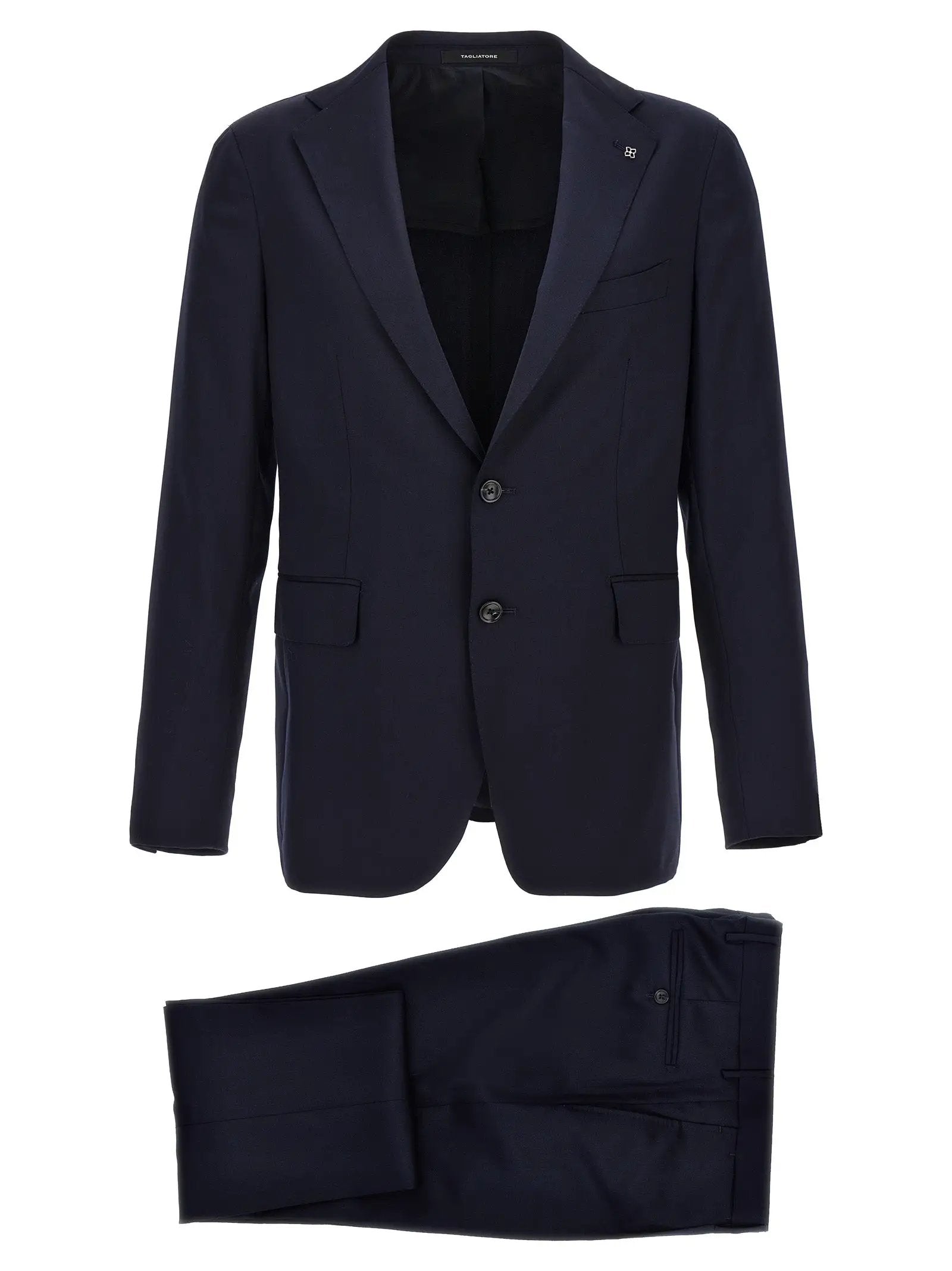 Tagliatore Blue Virgin Wool Two-Piece Suit