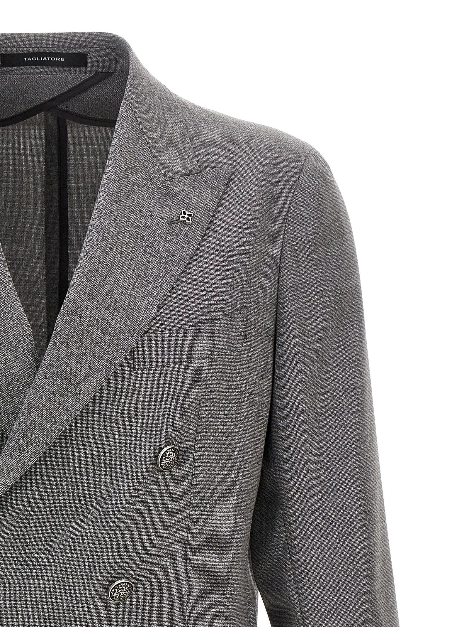 Tagliatore Gray Virgin Wool Blazer