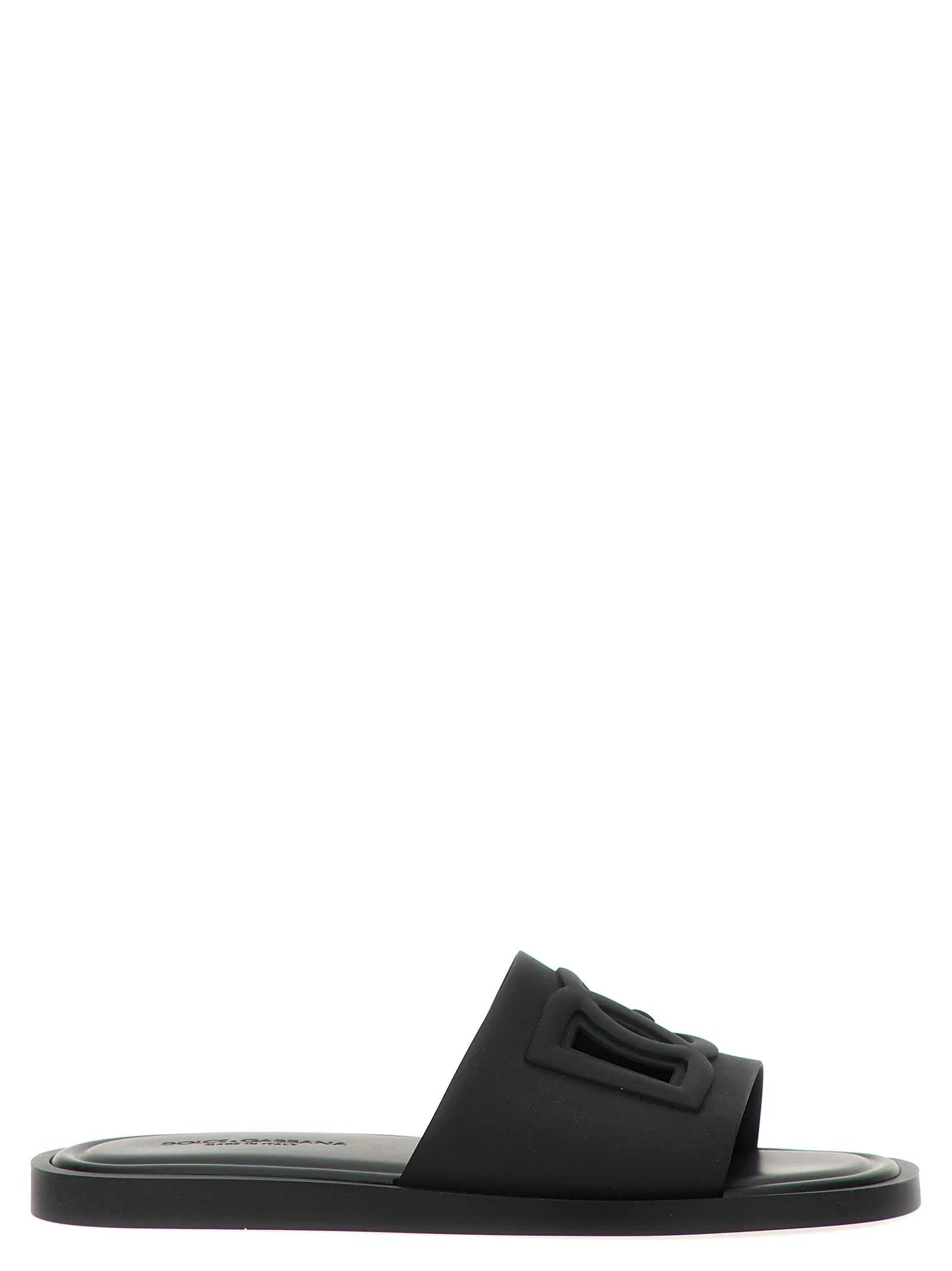 Dolce & Gabbana Black Polyethylene Slides