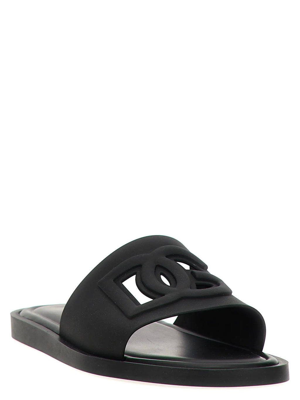 Dolce & Gabbana Black Polyethylene Slides