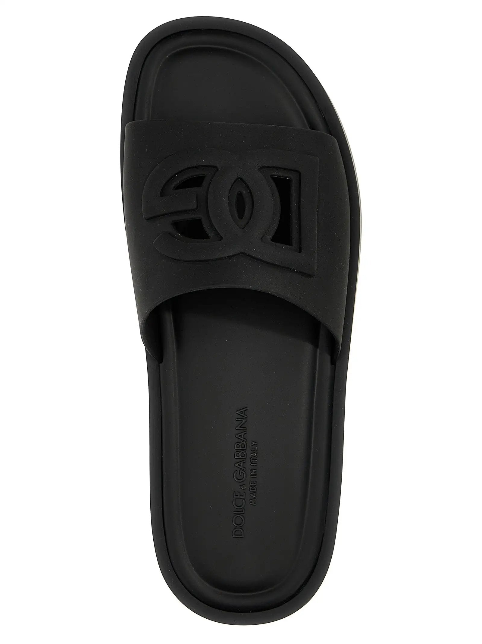 Dolce & Gabbana Black Polyethylene Slides