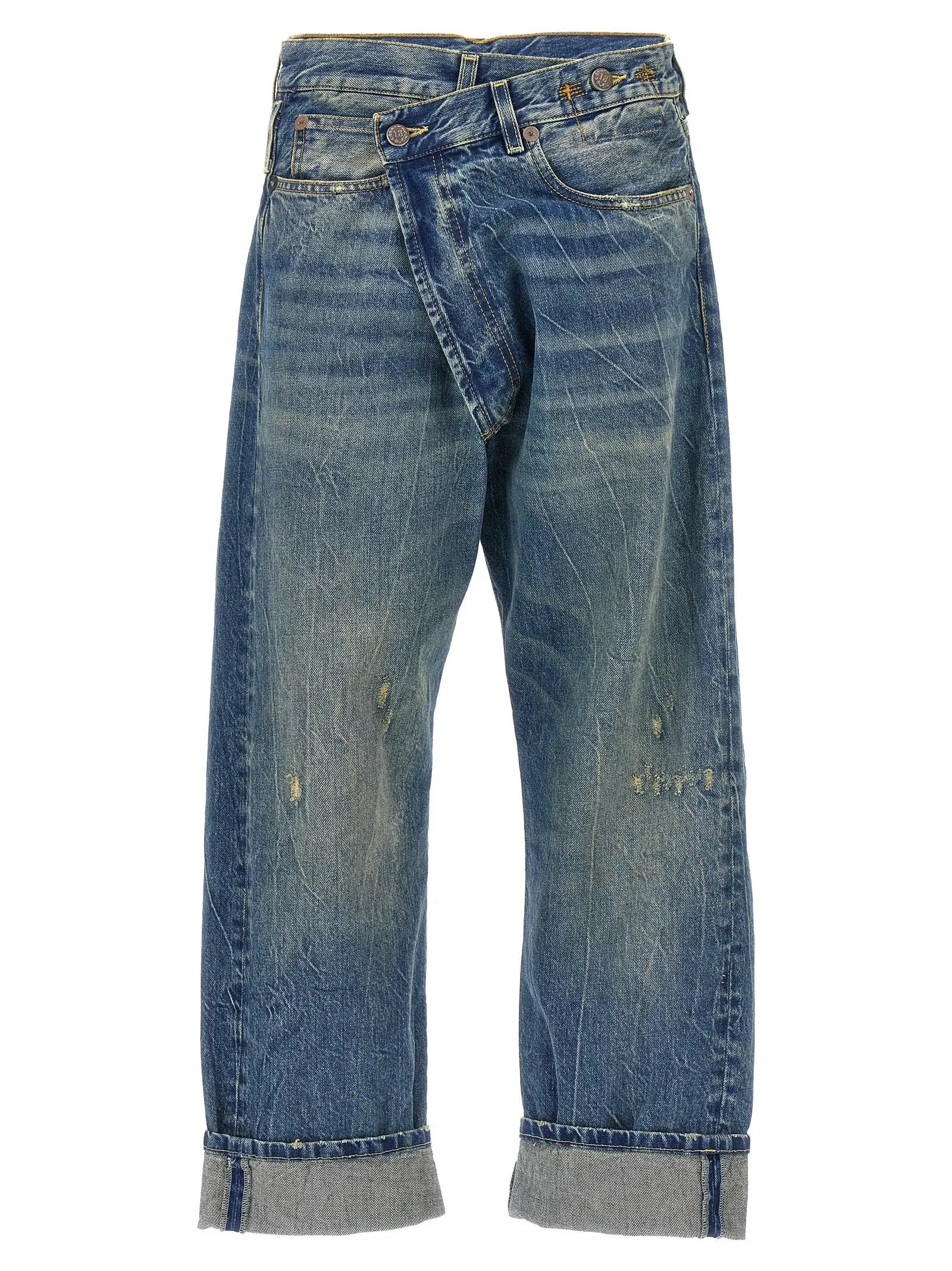 Jean R13 bleu en coton coupe décontractée