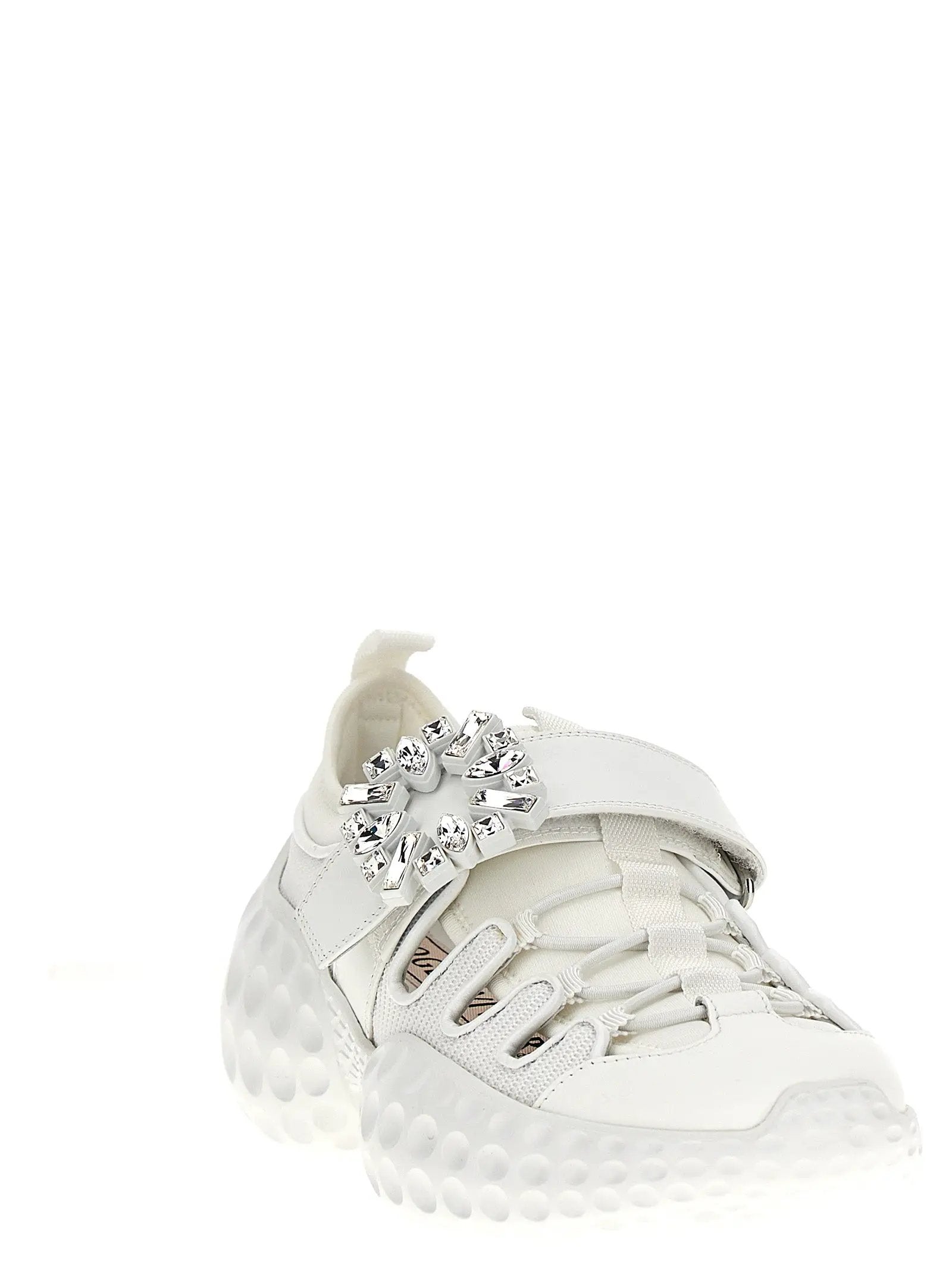 Roger Vivier White Polyamide Athletic Sneakers