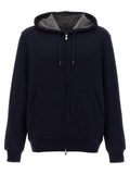 Sweat-shirt en coton bleu Brunello Cucinelli