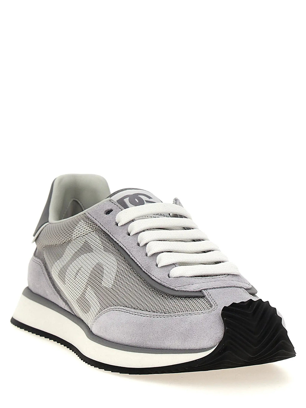 Baskets athlétiques Dolce & Gabbana en cuir de veau gris