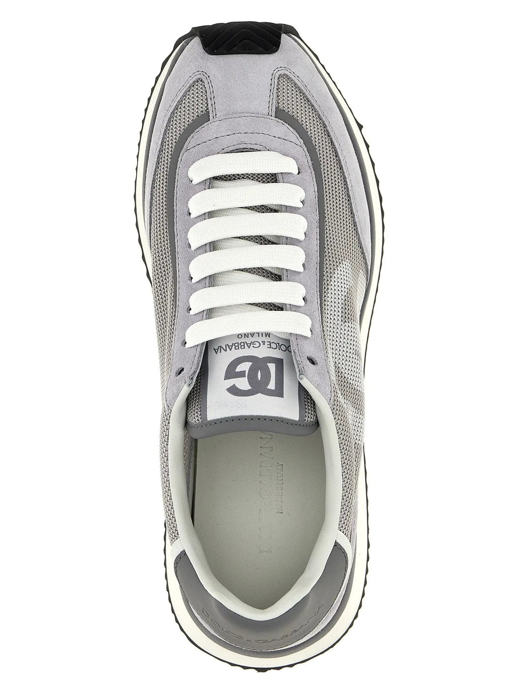 Baskets athlétiques Dolce & Gabbana en cuir de veau gris