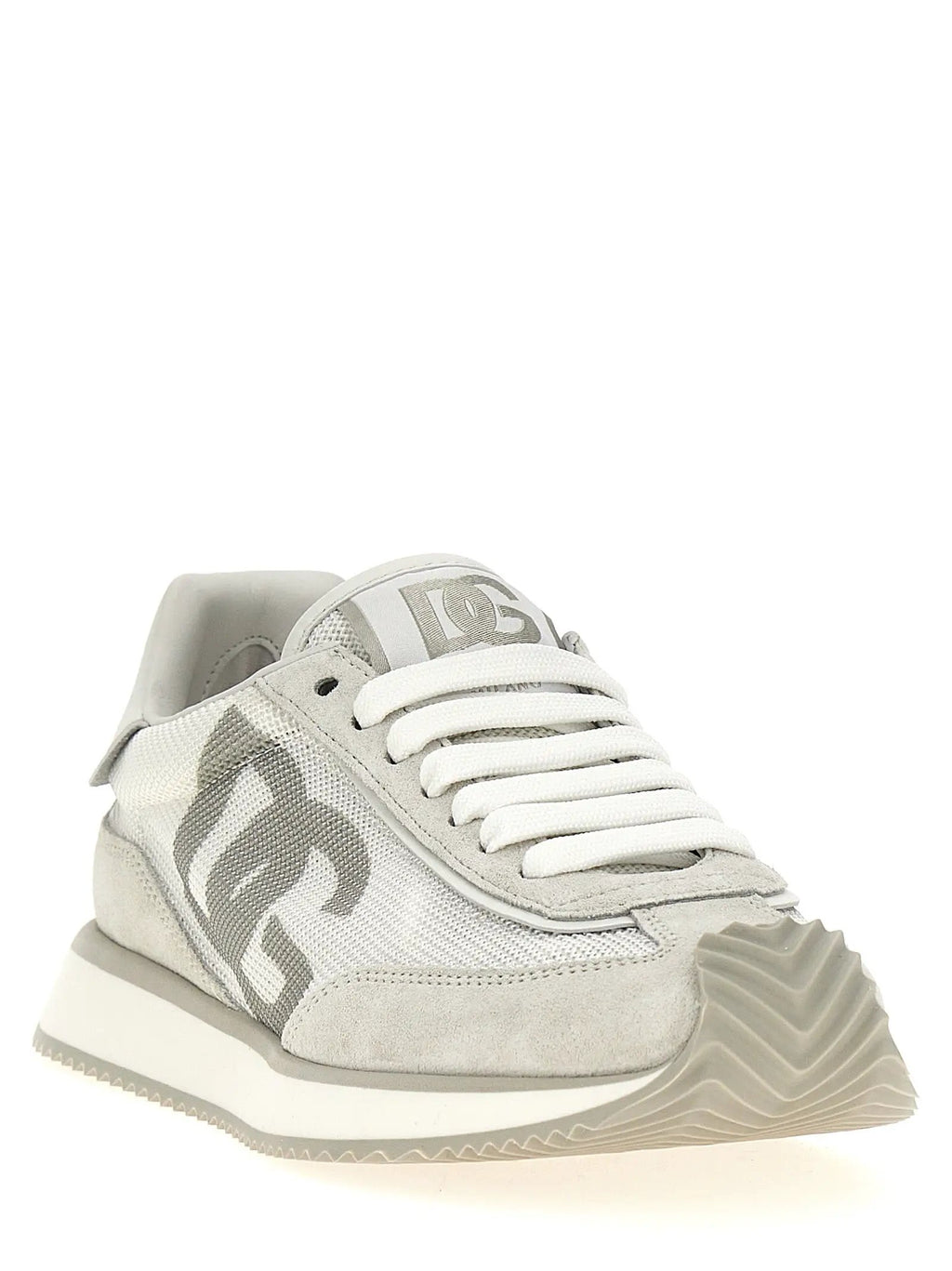 Dolce & Gabbana White Calfskin Athletic Sneakers