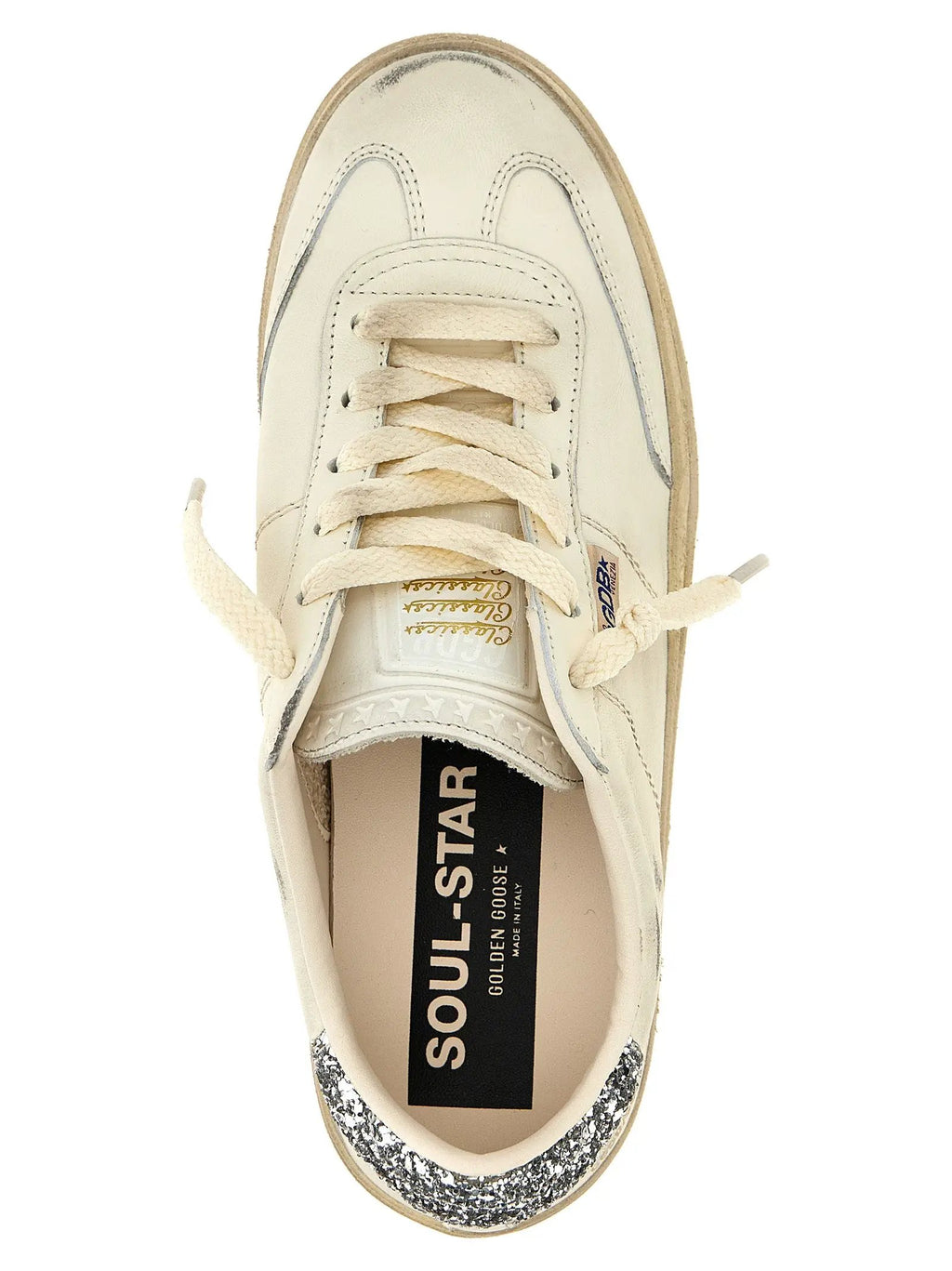 Golden Goose White Lamb Leather Low Top Sneakers