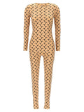 Marine Serre Beige Polyamide Jumpsuit