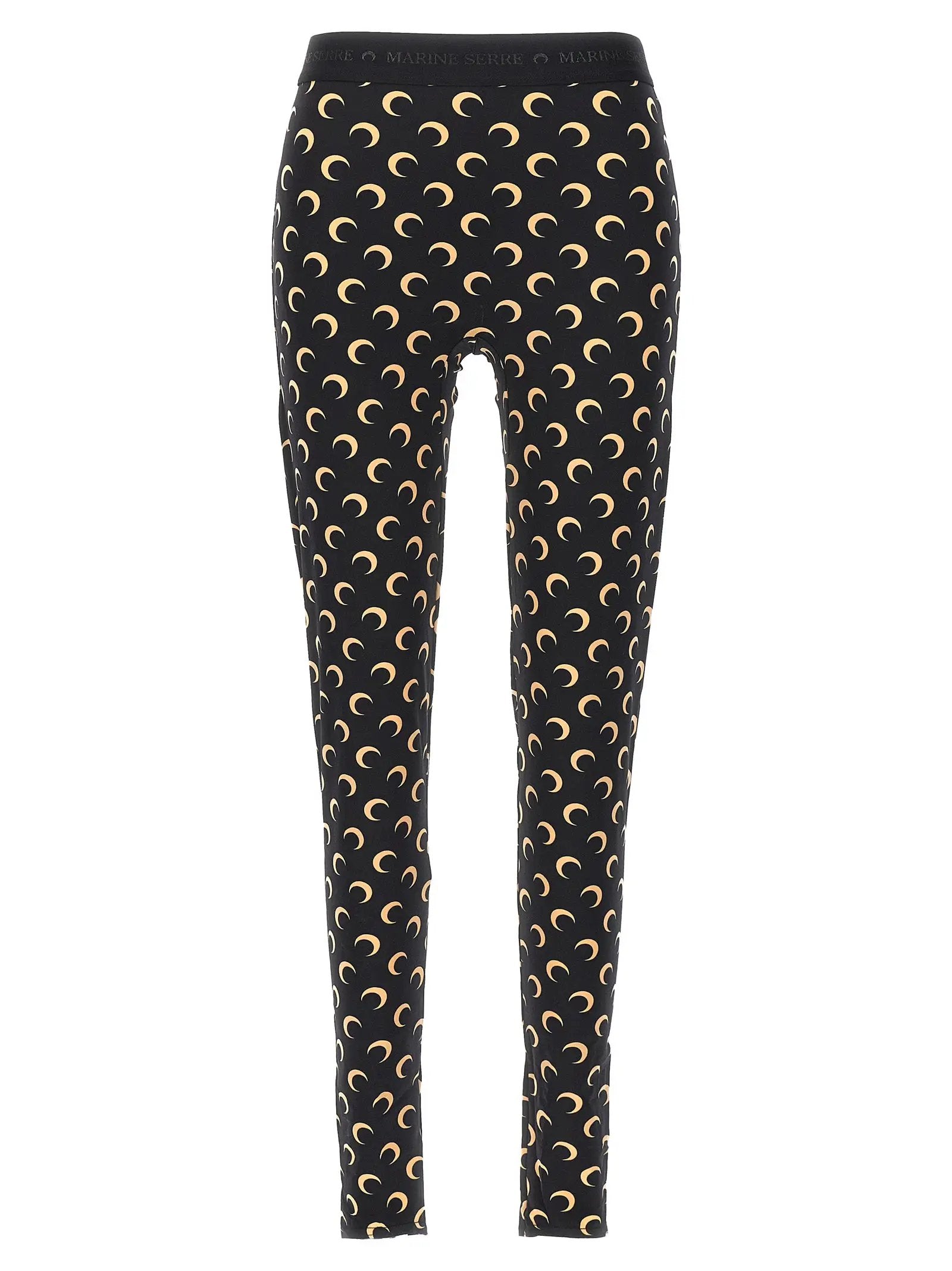 Marine Serre Black Polyamide Leggings