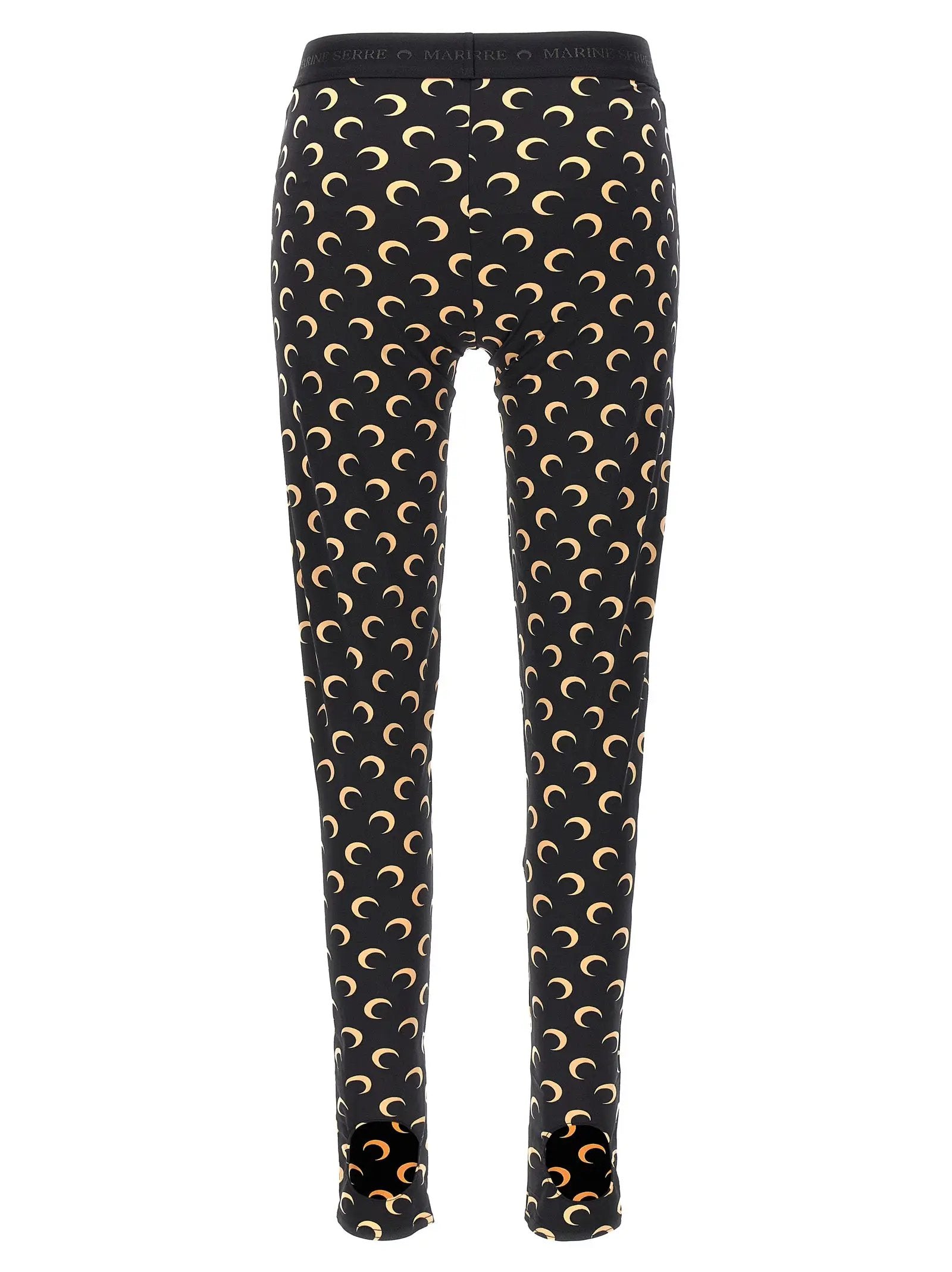 Marine Serre Black Polyamide Leggings