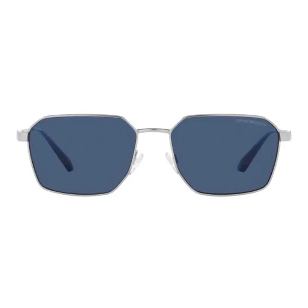 Lunettes de soleil Emporio Armani en métal gris