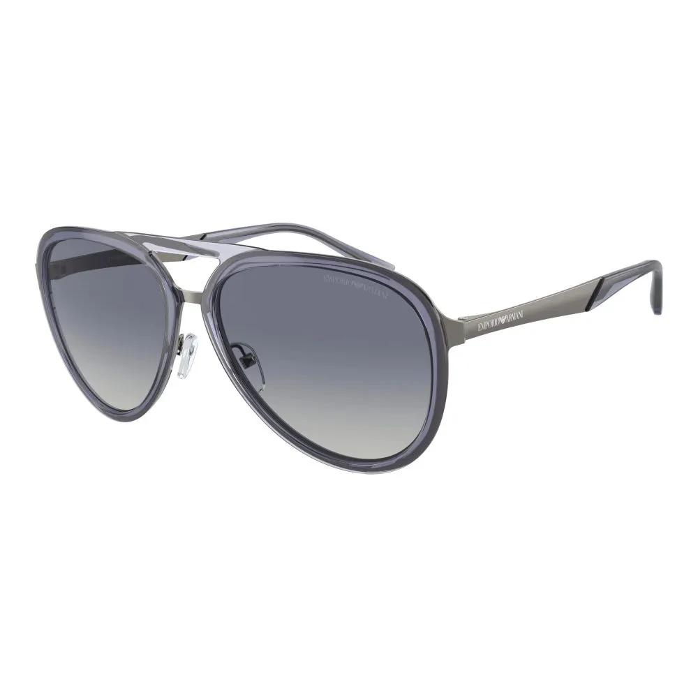 Lunettes de soleil Emporio Armani en métal bleu