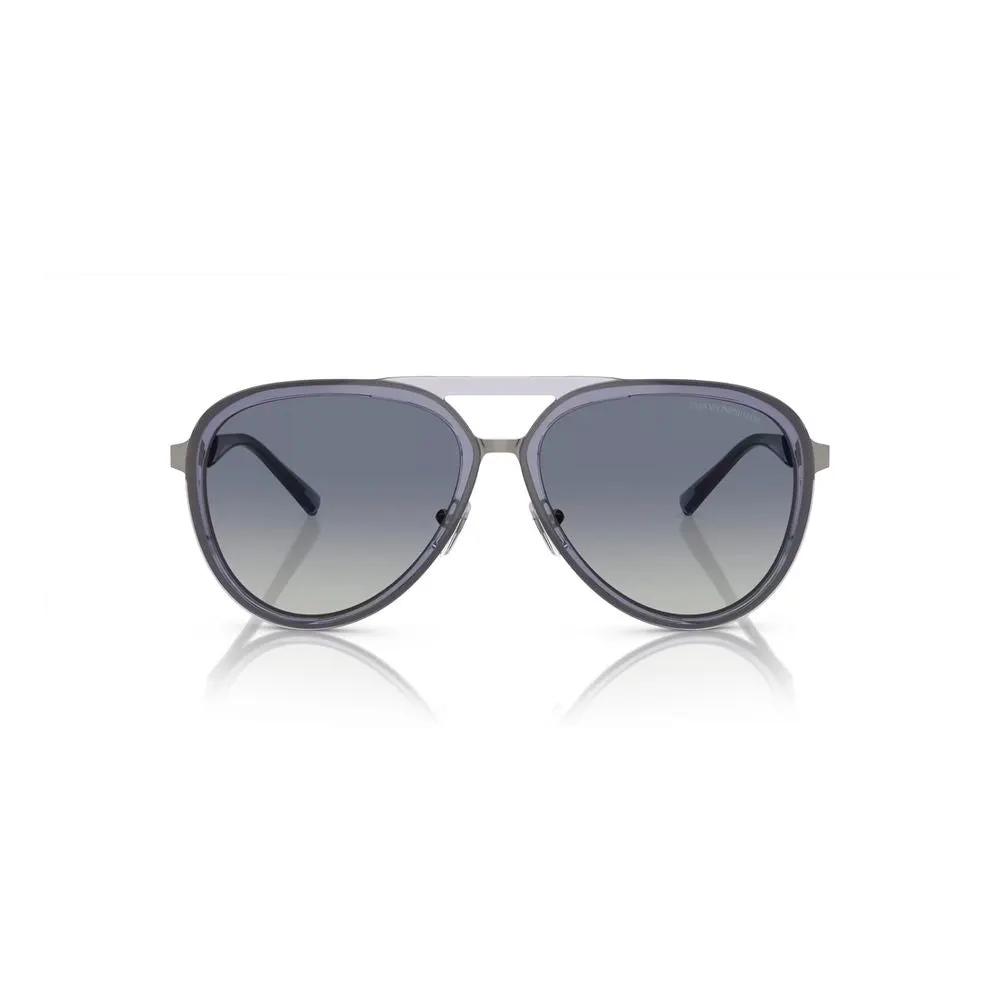 Lunettes de soleil Emporio Armani en métal bleu