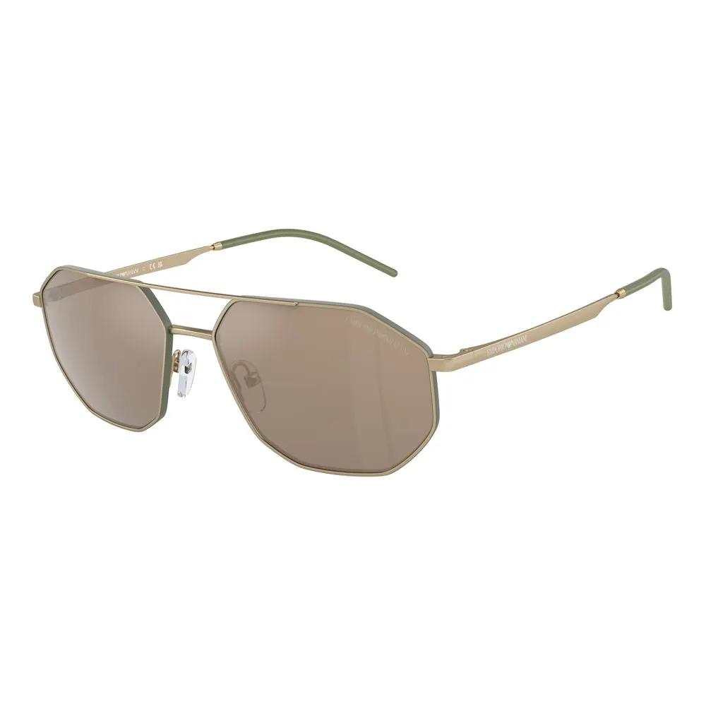 Lunettes de soleil en métal doré Emporio Armani