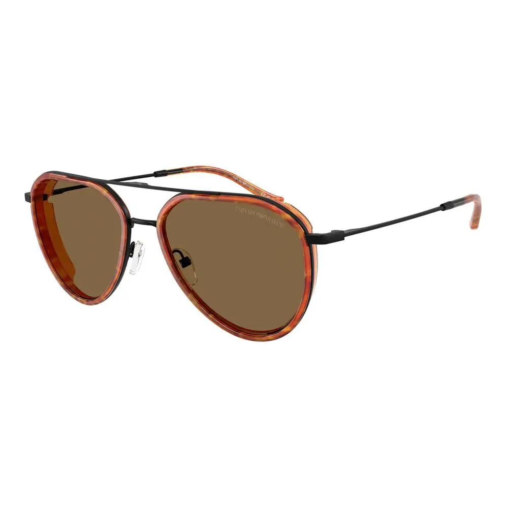 Lunettes de soleil Emporio Armani en métal noir