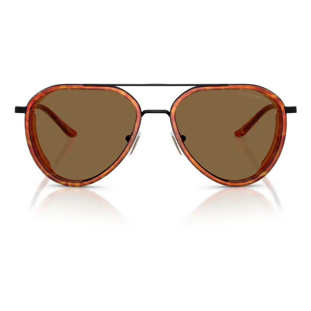 Lunettes de soleil Emporio Armani en métal noir