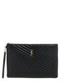 Saint Laurent Black Calfskin Clutch Bag