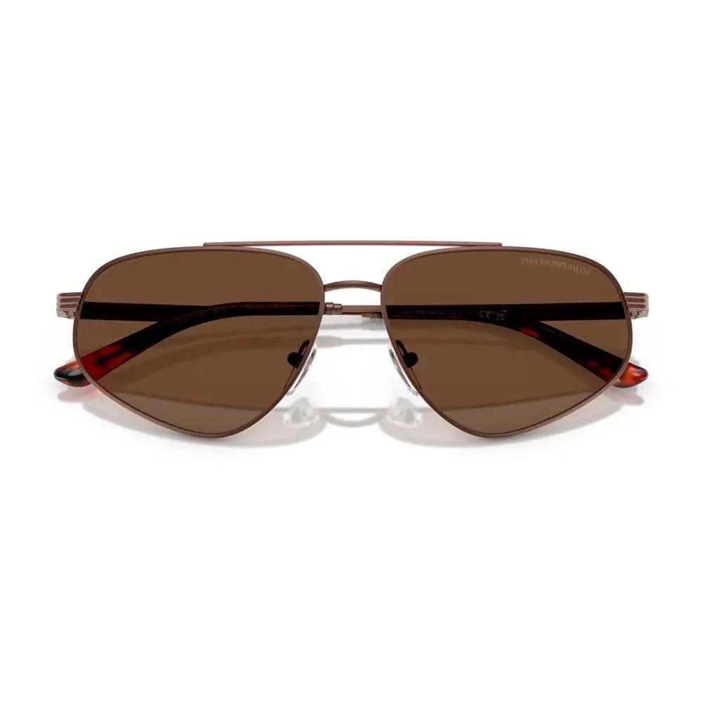 Lunettes de soleil Emporio Armani en métal marron