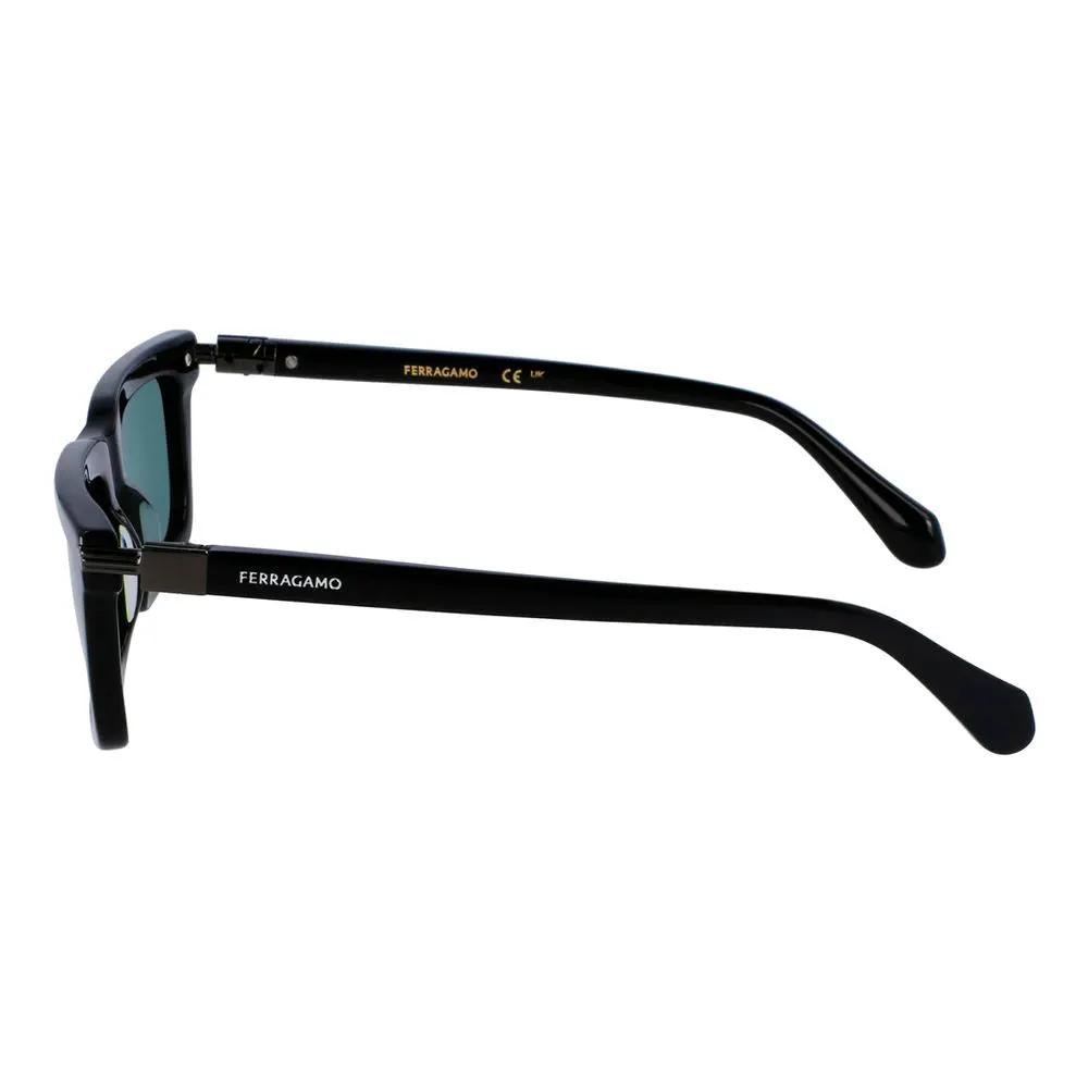 Lunettes de soleil Ferragamo en acétate noir
