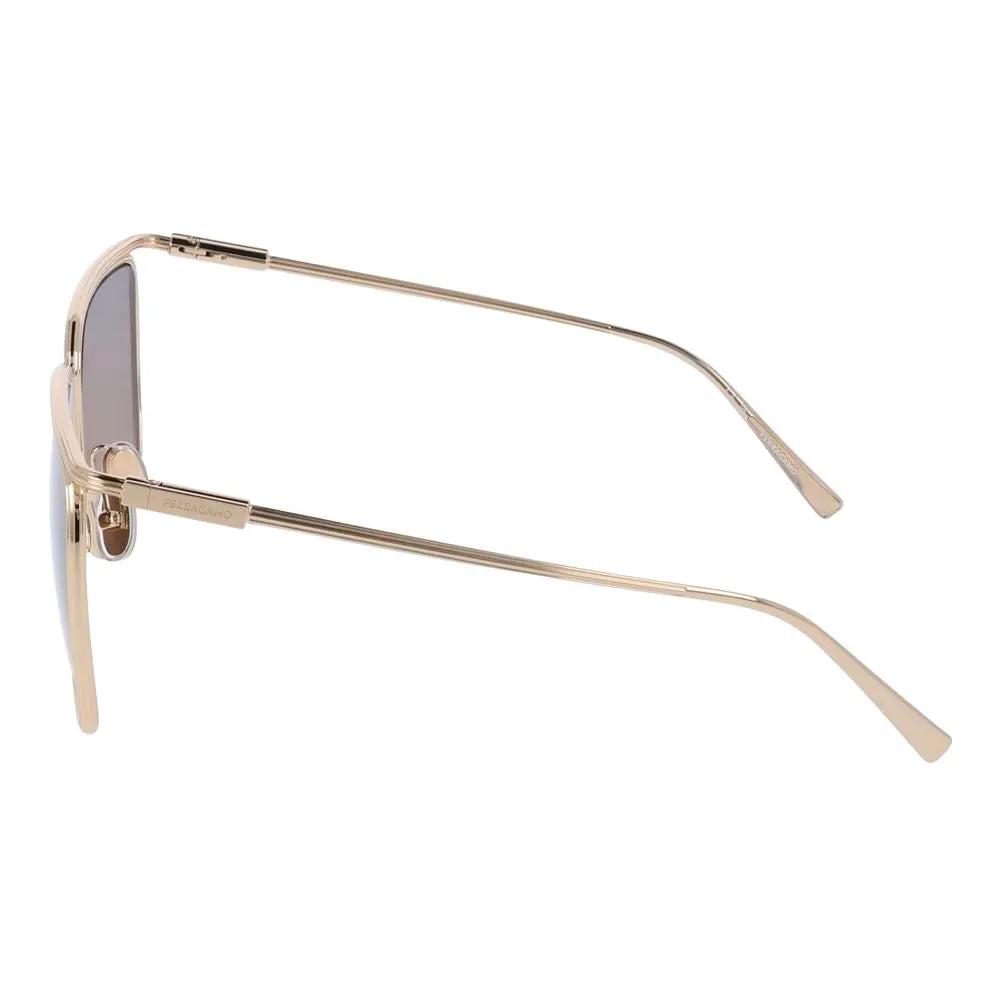 Lunettes de soleil Ferragamo en métal doré