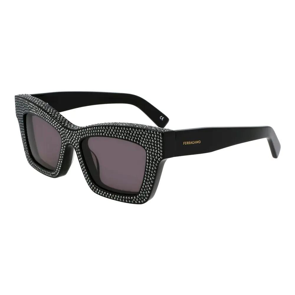 Lunettes de soleil Ferragamo en acétate noir