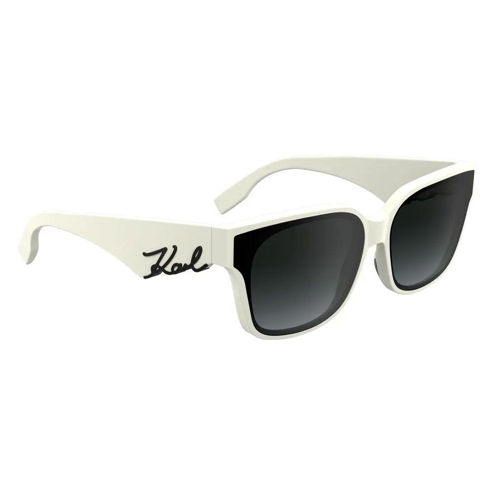 Lunettes de soleil en acétate blanc Karl Lagerfeld