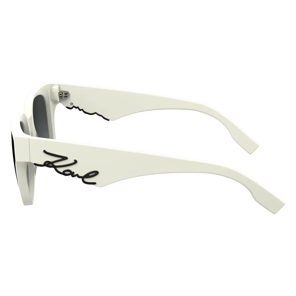 Lunettes de soleil en acétate blanc Karl Lagerfeld