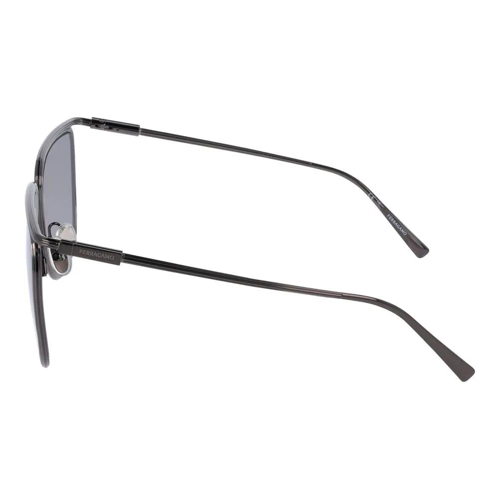 Lunettes de soleil Ferragamo en métal gris