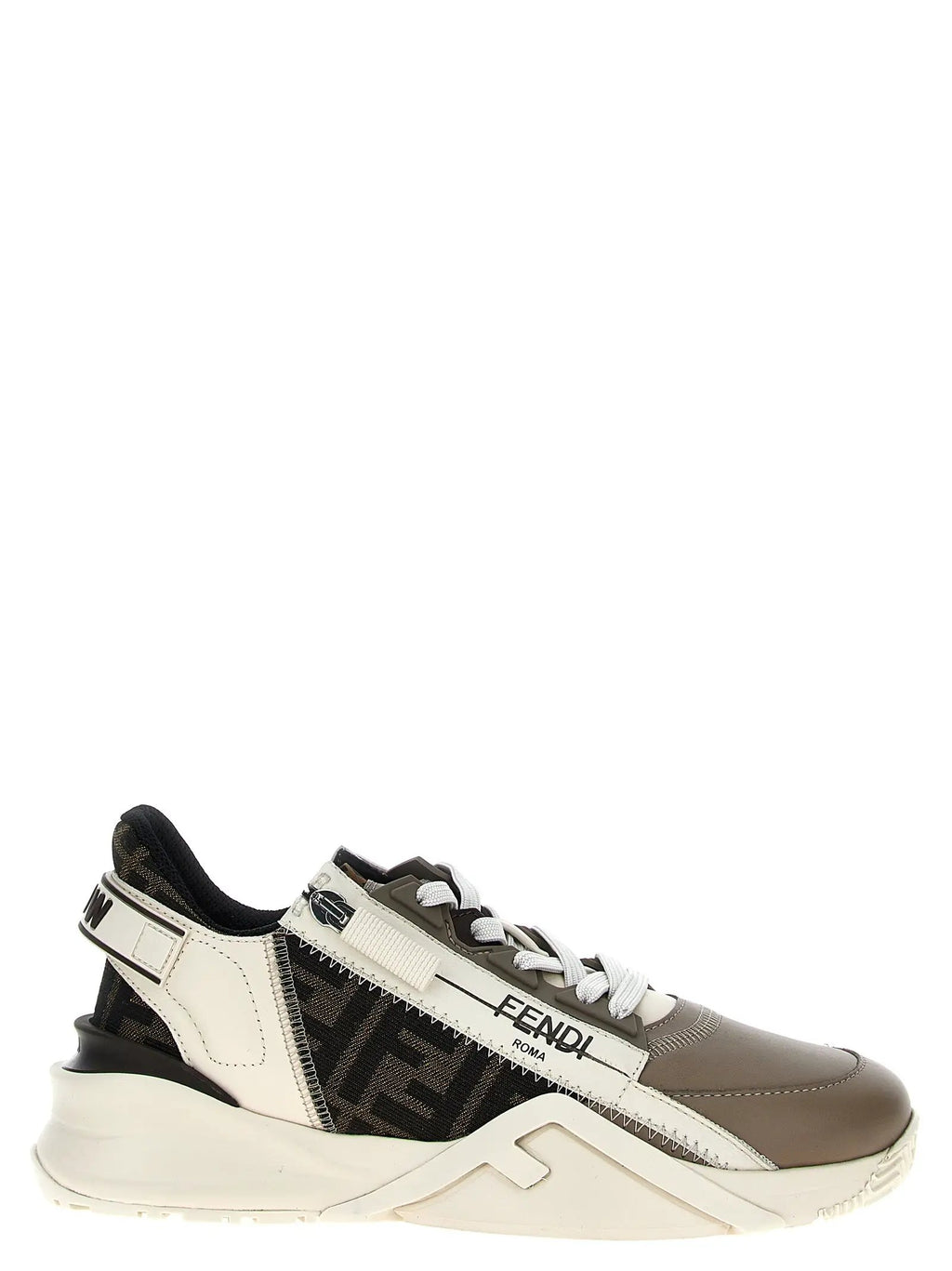 Baskets Fendi Bos Taurus en cuir de veau multicolore