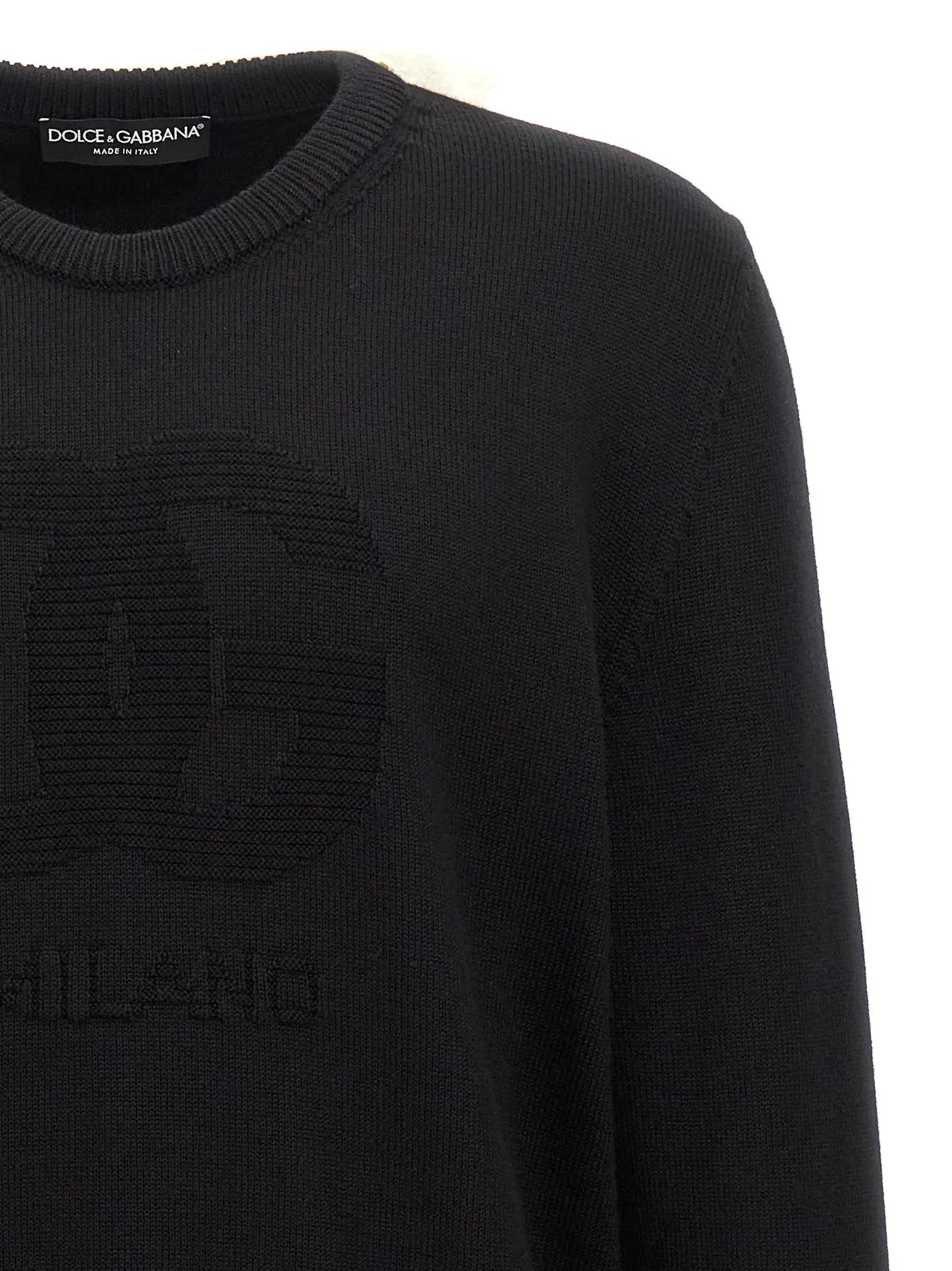 Dolce & Gabbana Black Virgin Wool Cardigan