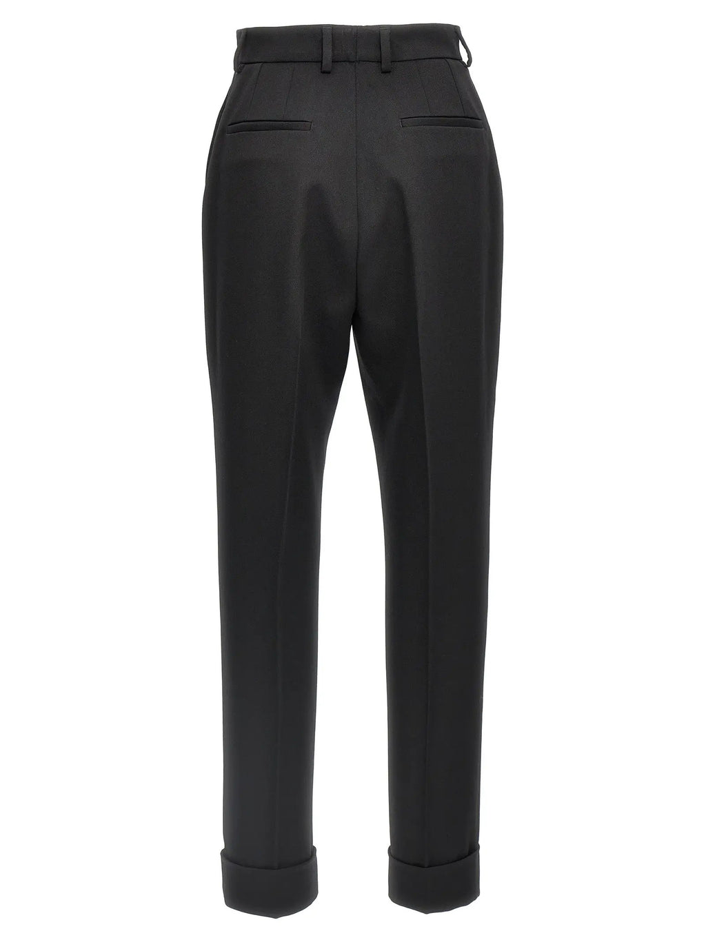 Dolce & Gabbana Pantalon habillé noir en laine vierge
