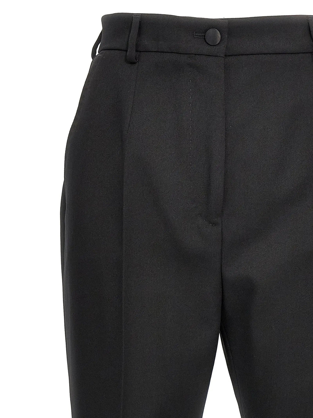 Dolce & Gabbana Pantalon habillé noir en laine vierge