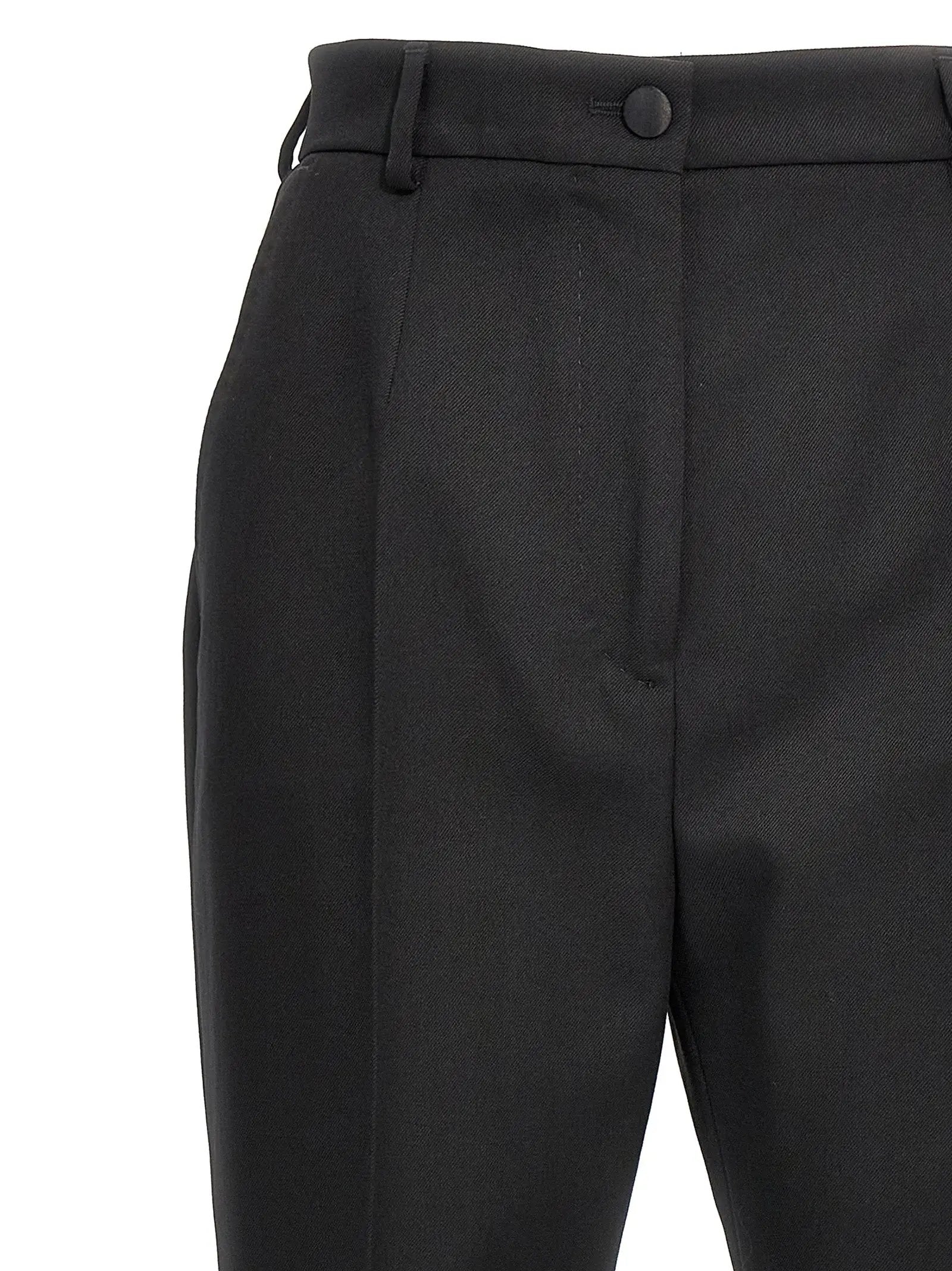 Dolce & Gabbana Pantalon habillé noir en laine vierge