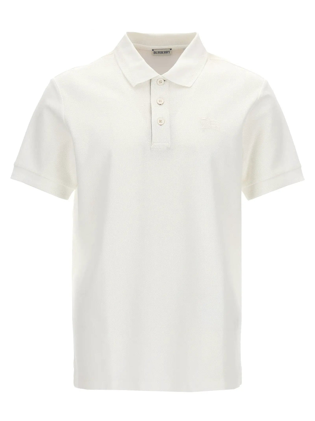 Burberry White Cotton Polo Shirt