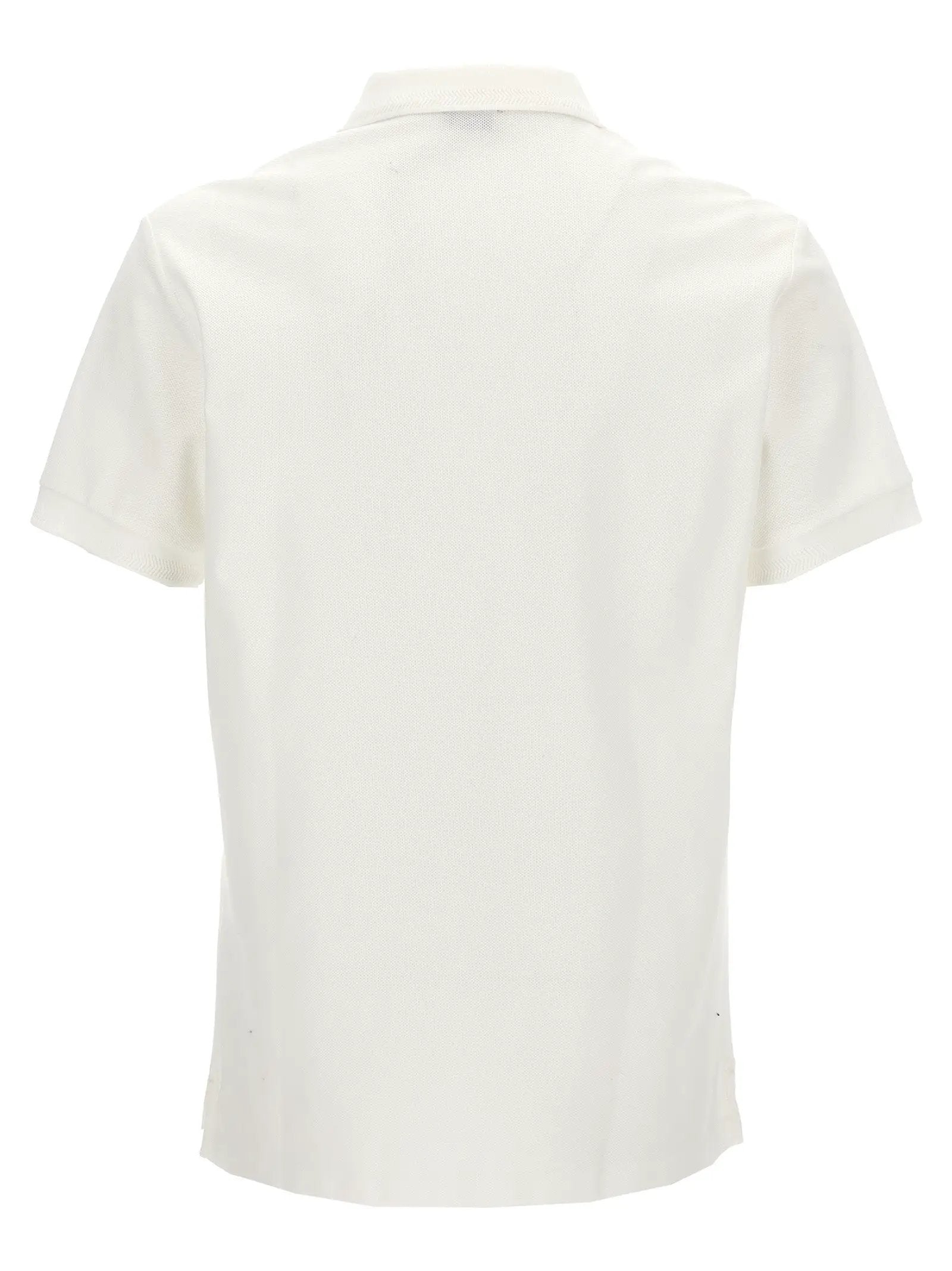 Burberry White Cotton Polo Shirt