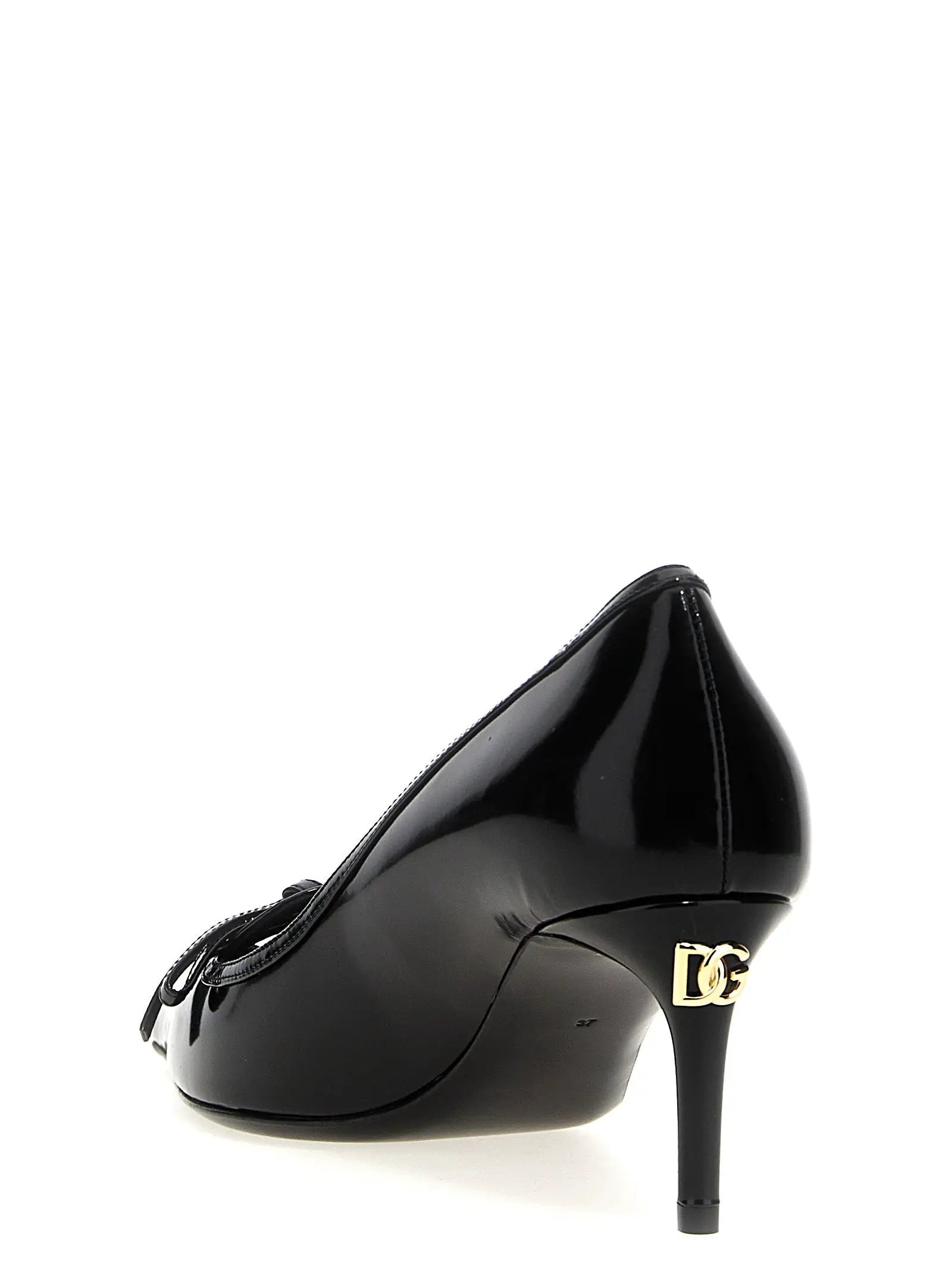 Escarpins Dolce &amp; Gabbana en cuir de veau noir à talon moyen