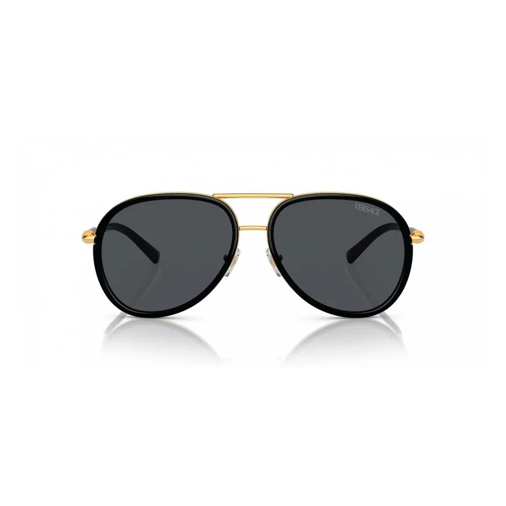 Versace Black Metal Sunglasses