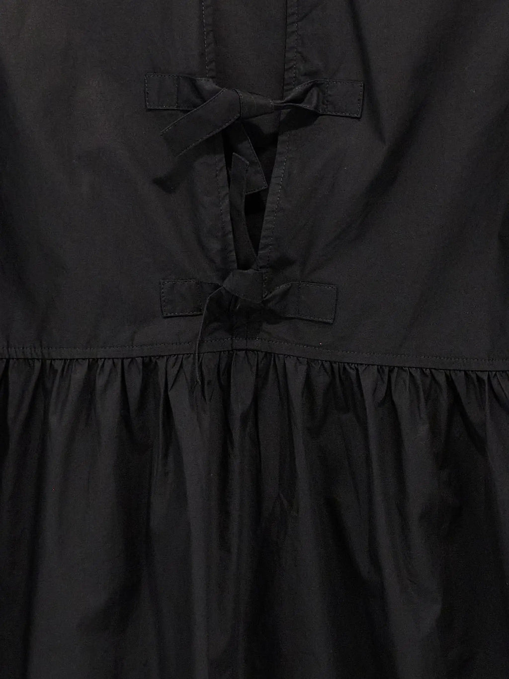Ganni Black Cotton Short Dress