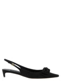 Dolce & Gabbana Black Viscose Mid Heel Pumps