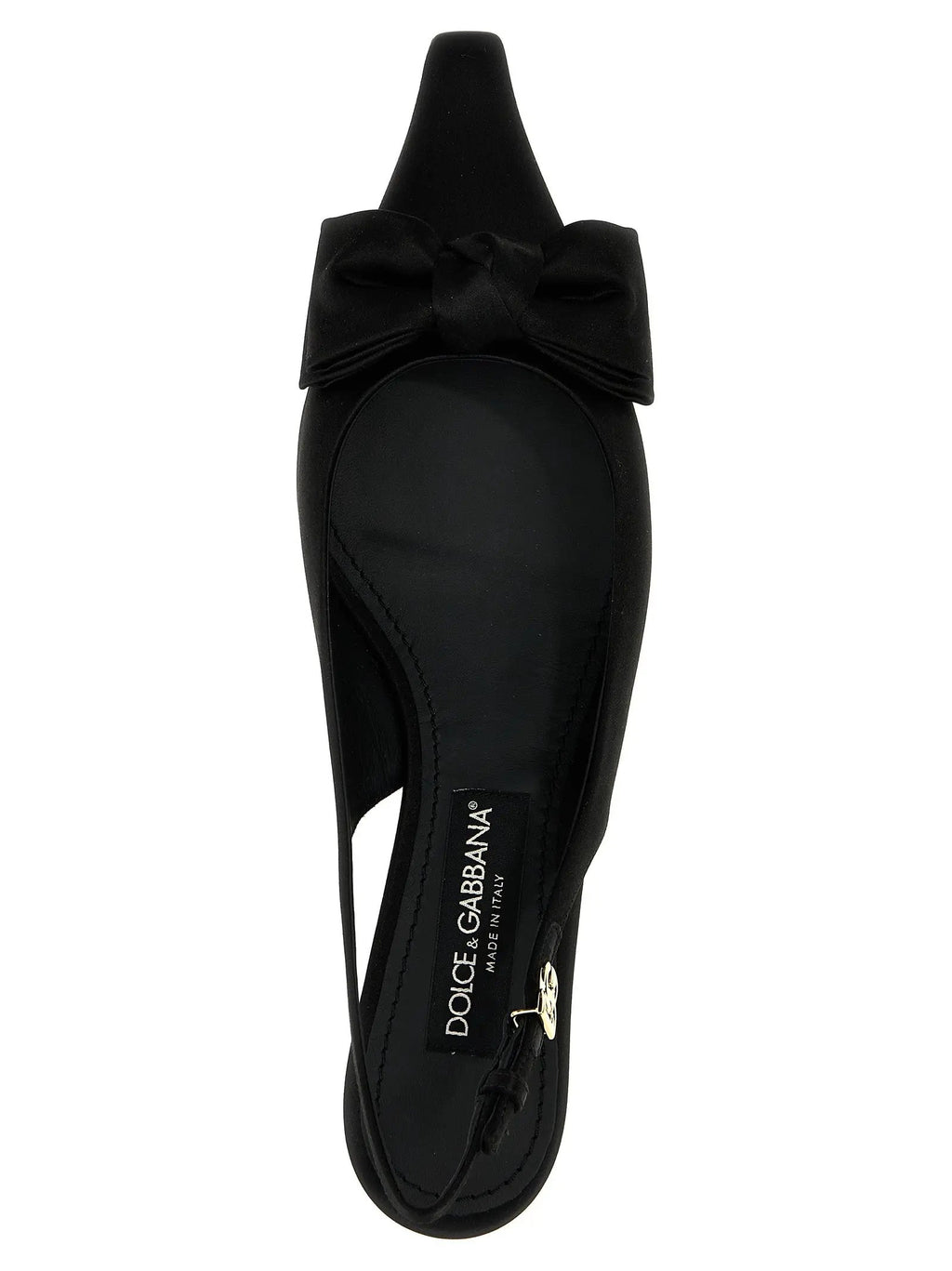Dolce & Gabbana Black Viscose Mid Heel Pumps