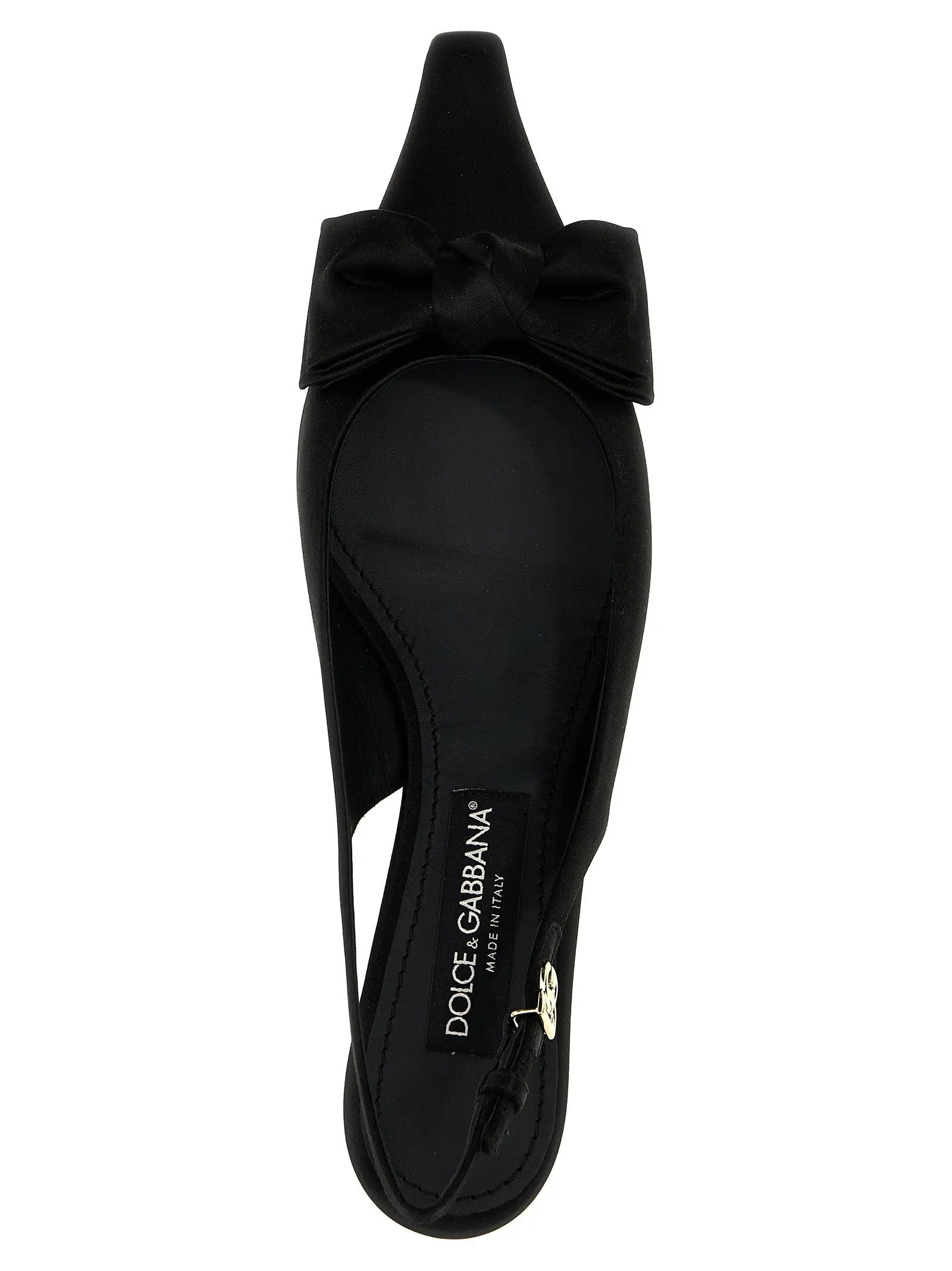 Dolce & Gabbana Black Viscose Mid Heel Pumps