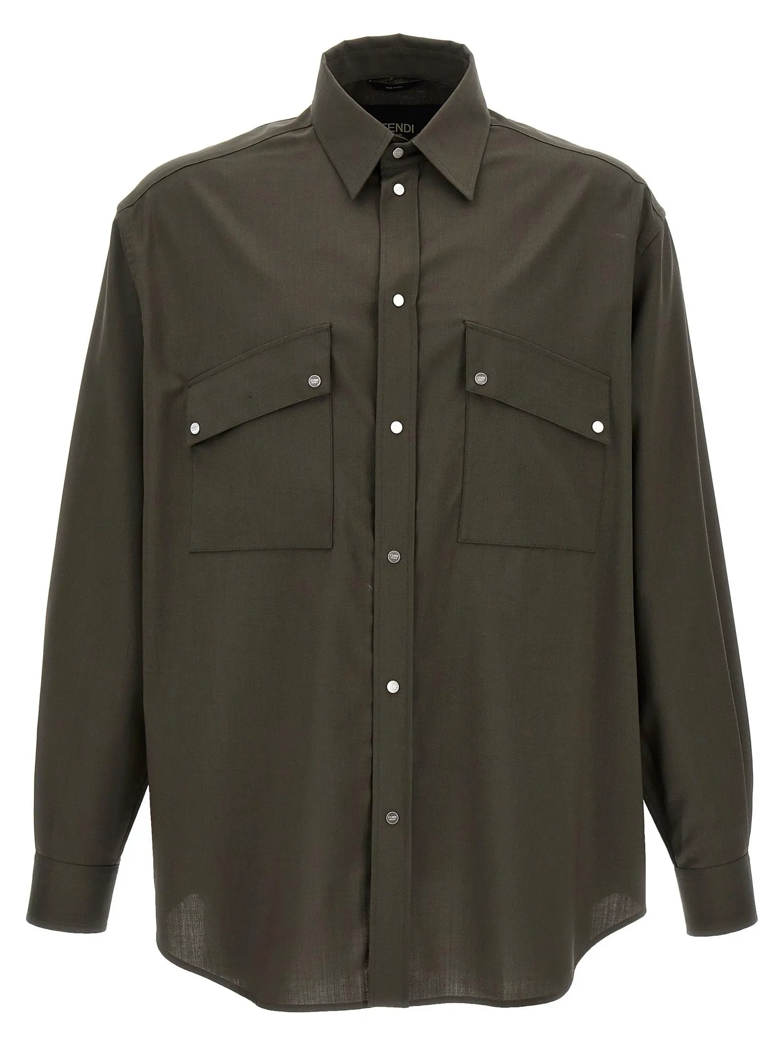 Fendi Bicolor Wool Blouse
