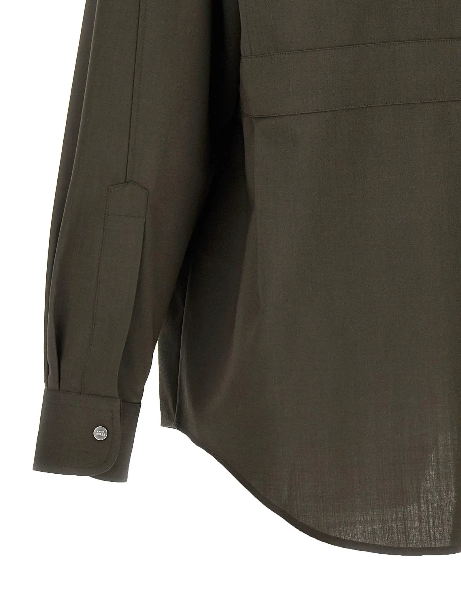 Fendi Bicolor Wool Blouse