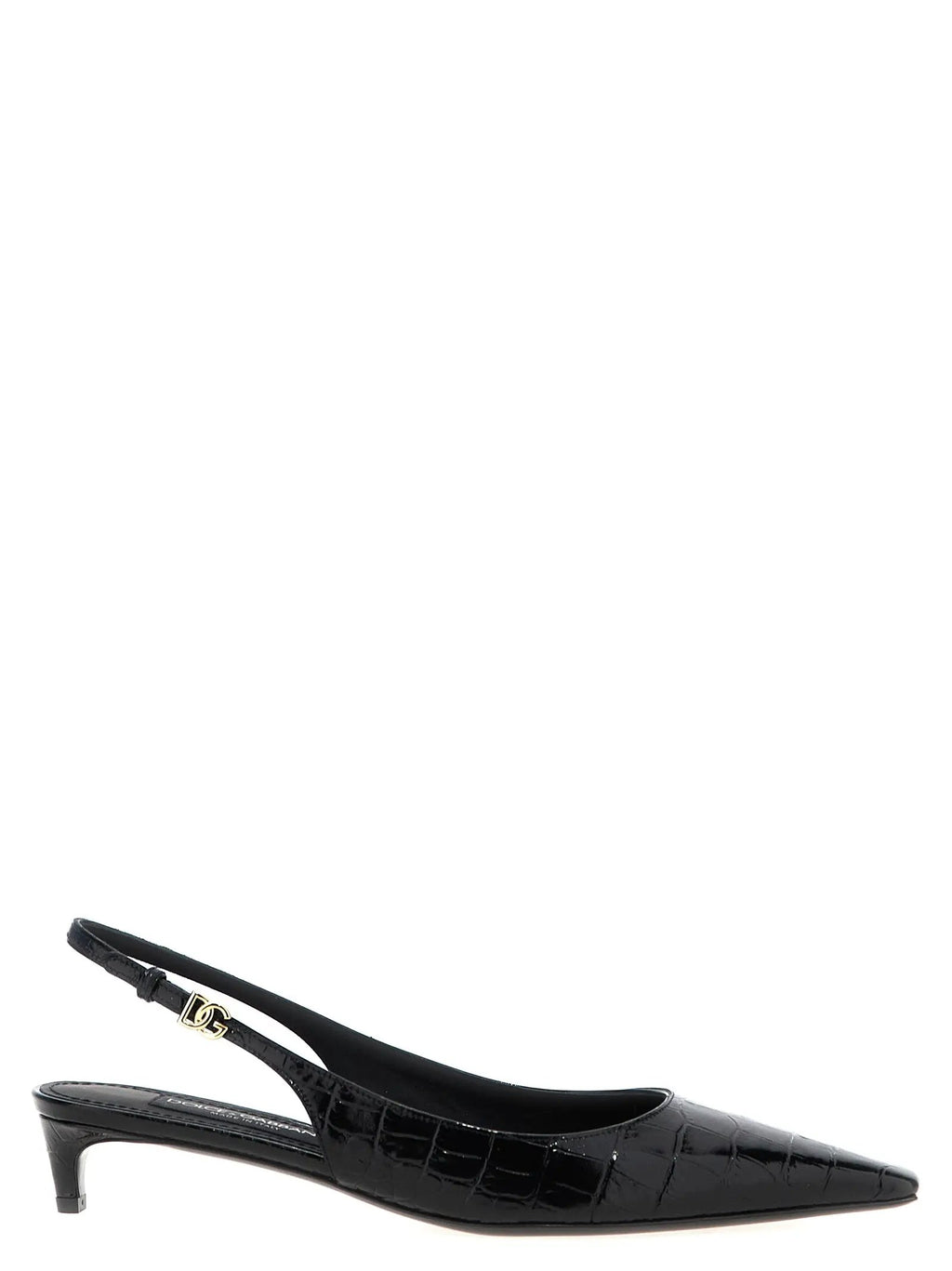 Escarpins Dolce &amp; Gabbana en cuir de veau noir à talon moyen
